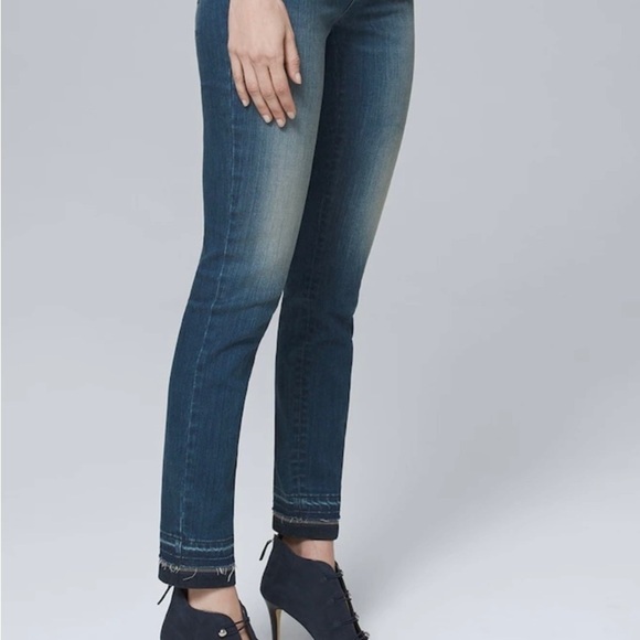 White House Black Market Classic Rise Ball Chain Slim Ankle Jeans Sz 6 - Picture 3 of 12